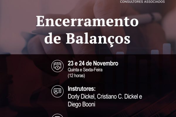Curso Online Encerramento de Balanços - Dickel Consultores